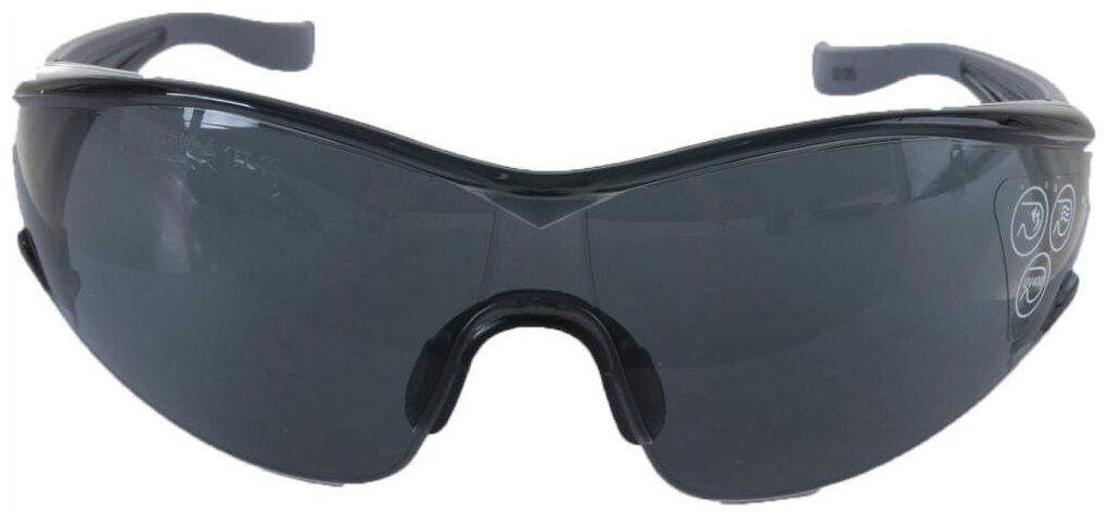Очки защитные открытые с обтюратором Delta Plus Egon черные с защитой от запотевания и царапин - фото №3