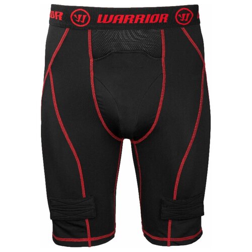 Защита паха Warrior Nutt Hutt Ice compression shorts Jr, р. M, Black with Red