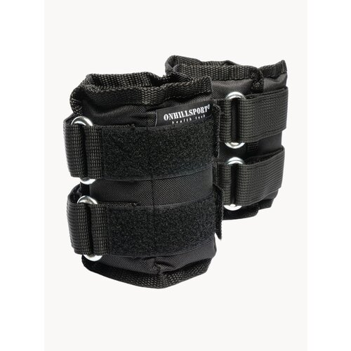 Утяжелители для рук и ног 1 кг, 2 шт, чёрные, набор утяжелителей для фитнеса, йоги, спорта ONHILLSPORT