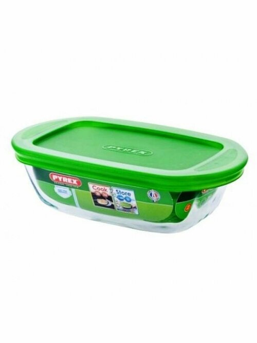 Блюдо с крышкой Cook & Store 23х15x6.5см 1.1л прямоугольное боросиликатное стекла контейнер Посуда