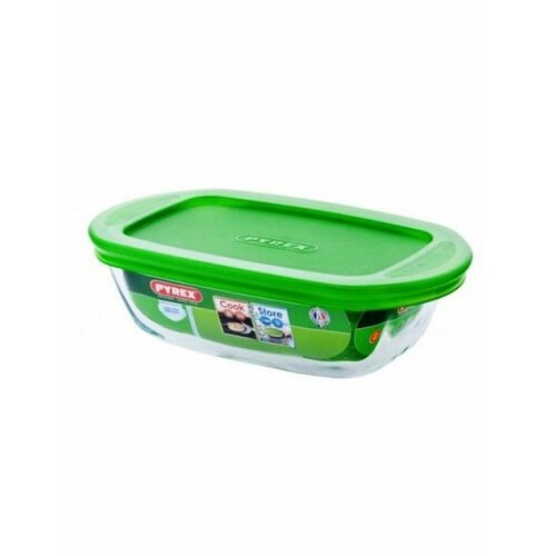 Блюдо с крышкой Cook & Store 23х15x6.5см 1.1л прямоугольное боросиликатное стекла контейнер Посуда
