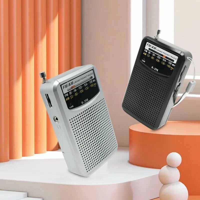 Радиоприемник 3Вт, портативный радио приемник MP3-плеер FM AM AUX — фото 5