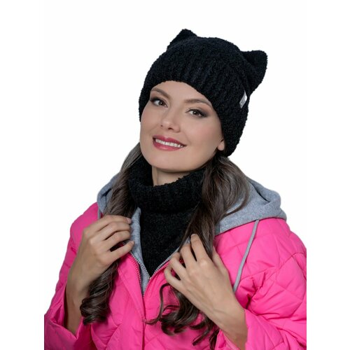 фото Шапка бини landre, размер 56-59 см, черный