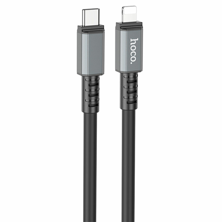 Кабель для айфон USB-C HOCO X85 Strength Type-C - Lightning, 20W, 1 м, черный