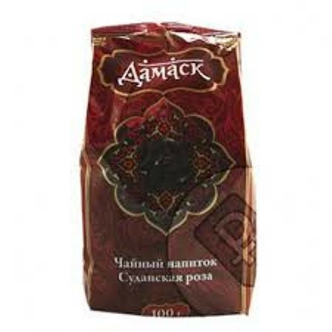 Чайный напиток "Дамаск" Суданская роза (Каркадэ), листовой, Россия, 100 гр.