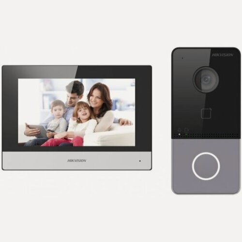 Изображение товара Комплект видеодомофона Hikvision DS-KIS603-P(С) (DS-KIS603-P(C))