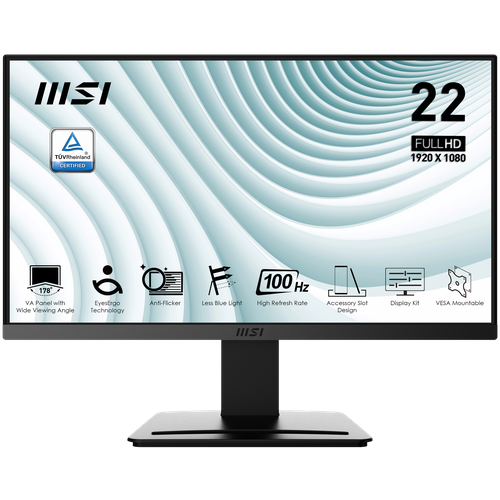 215 Монитор MSI PRO MP223 VA 1920x1080 100Hz черный 10525₽