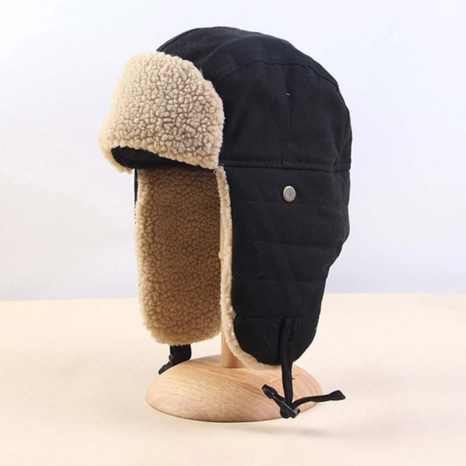 Шапка-ушанка Skully Clothing Company для мужчин, размер OneSize, черный — фото 1