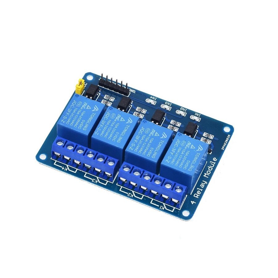 Модуль с оптопарой TZT 4 канальный релейный 12 v