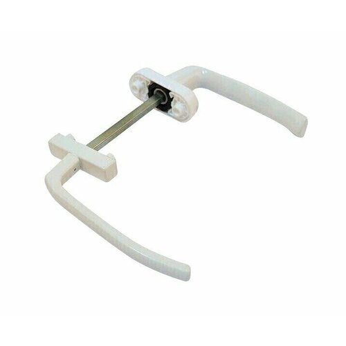 Ручка балконная двухсторонняя для пластиковых дверей белая узкая ручка 945₽