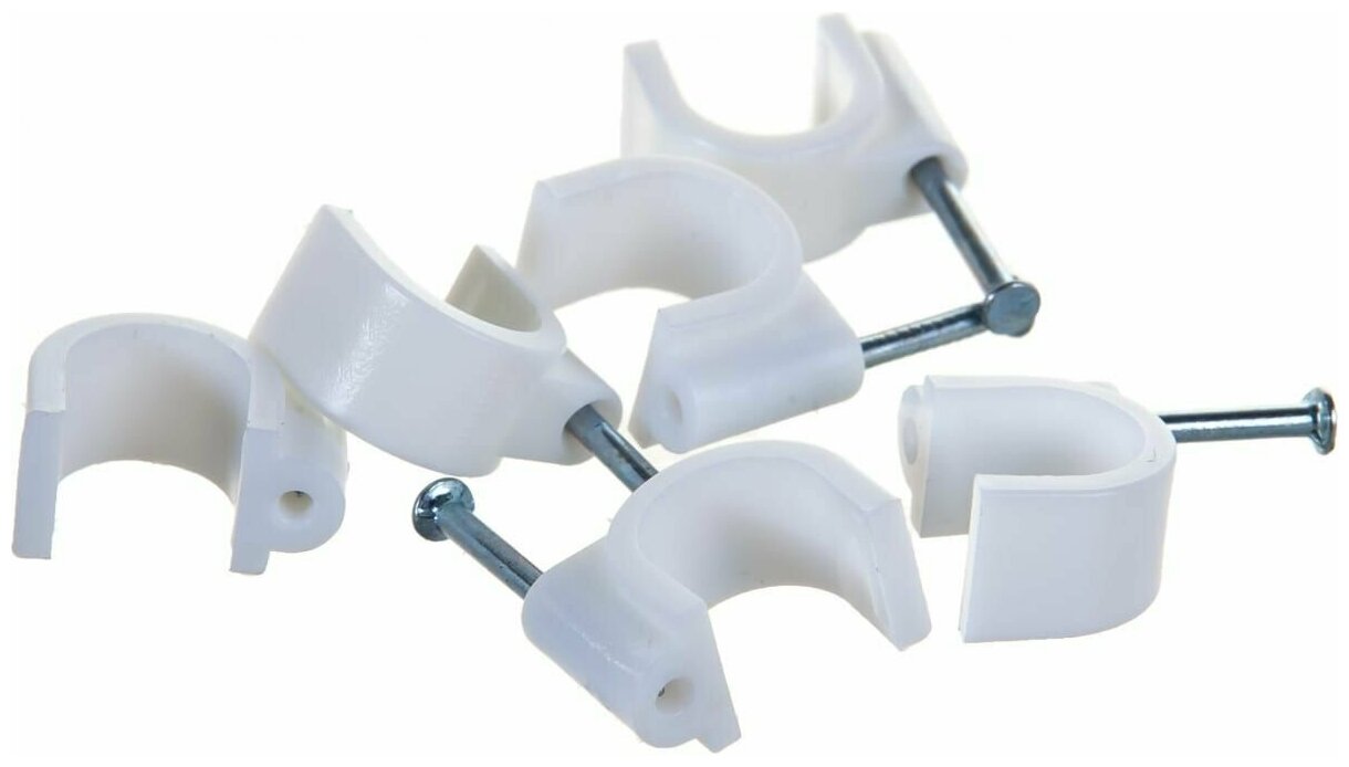 Скоба крепежная круглая d6мм (уп.50шт) Rexant 07-4006