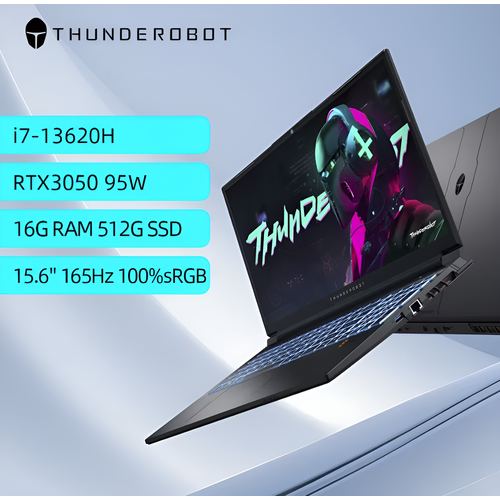 Ноутбук игровой Thunderobot 911T Core i7-13620H RTX3050 165 Гц IPS 16 ГБ ОЗУ 512 Гб SSD WiFi6 русская клавиатура 94031₽