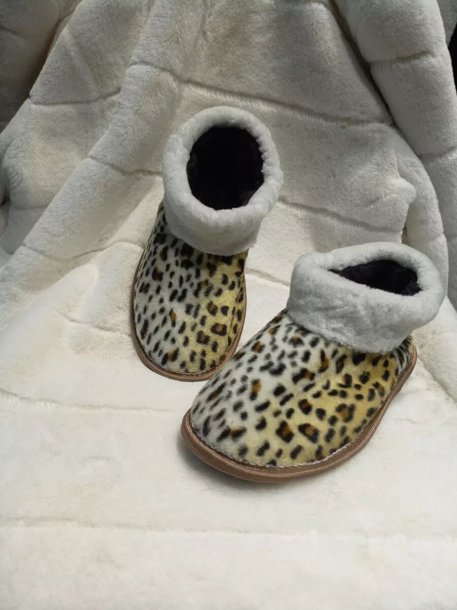 Чуни Original Fur company Релакс, размер 41, черный, горчичный, белый — фото 1