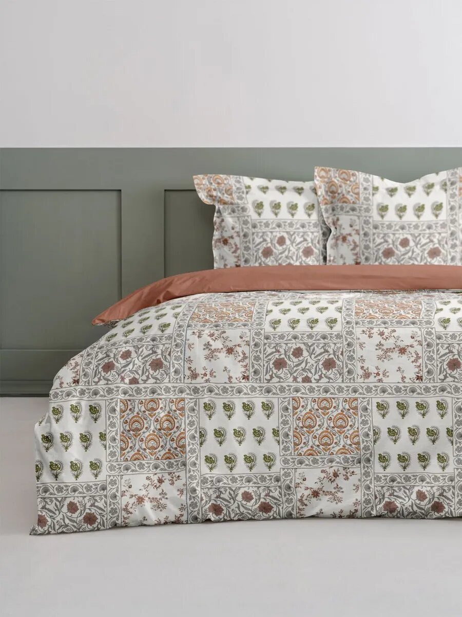 Постельное белье Евро эффект Персика