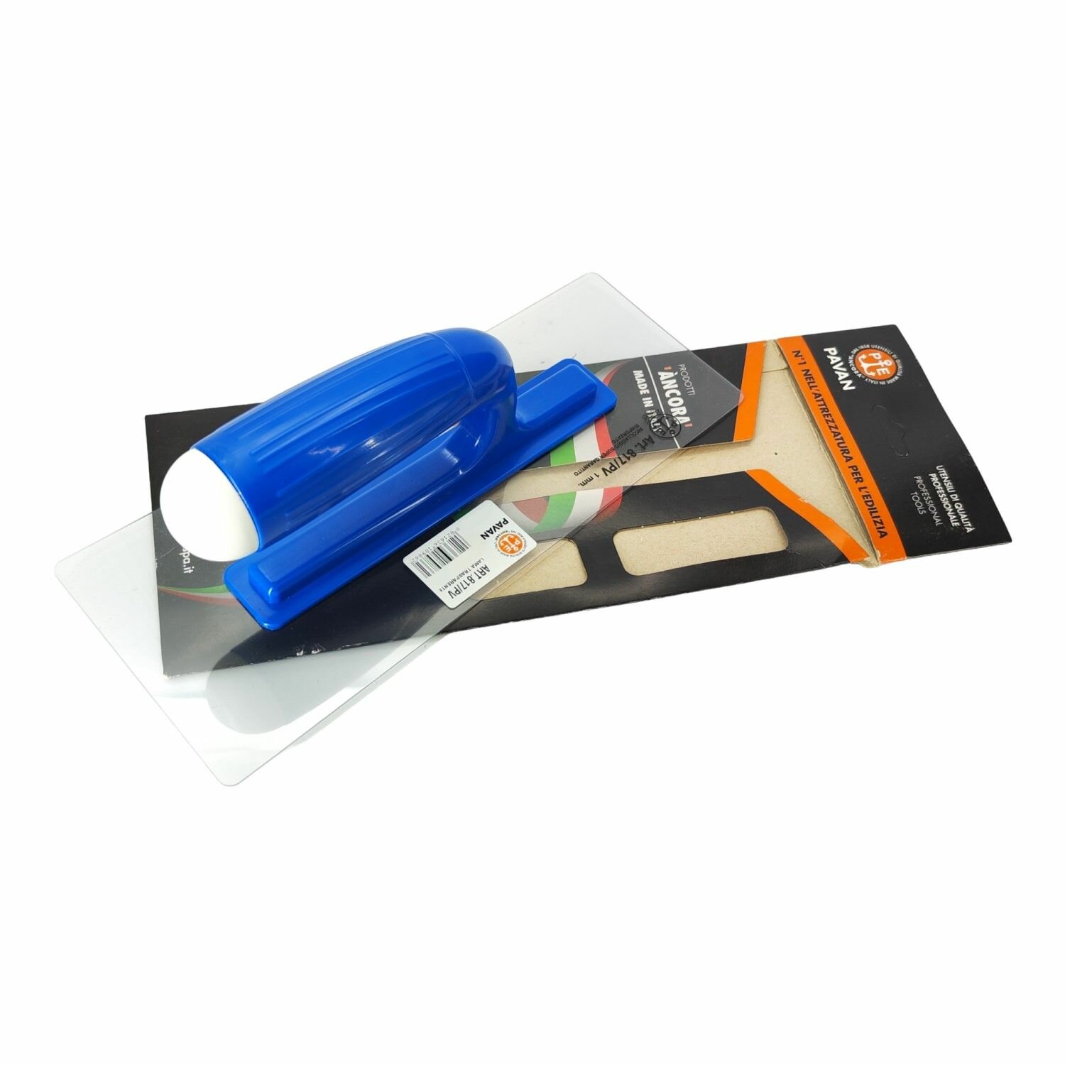 Кельма пластиковая прозрачная прямоугольная Pavan 817/PV (240*100мм)