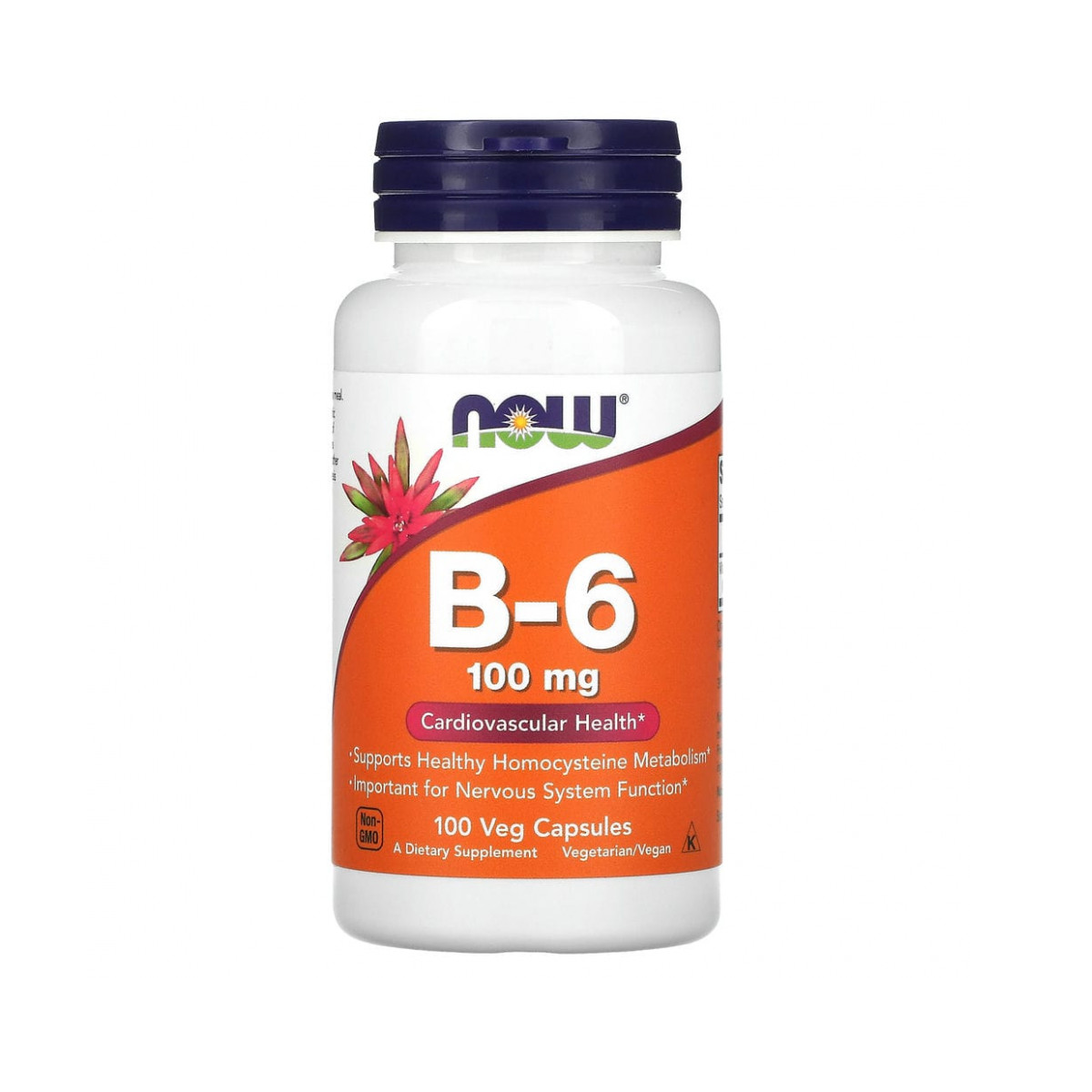 NOW Foods, Vitamin B6, Витамин Б6 в капсулах, 100 мг, 100 шт.