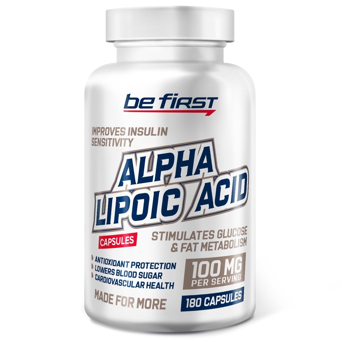 Альфа-липоевая кислота Alpha Lipoic Acid 100 мг 180 капс (Be First)
