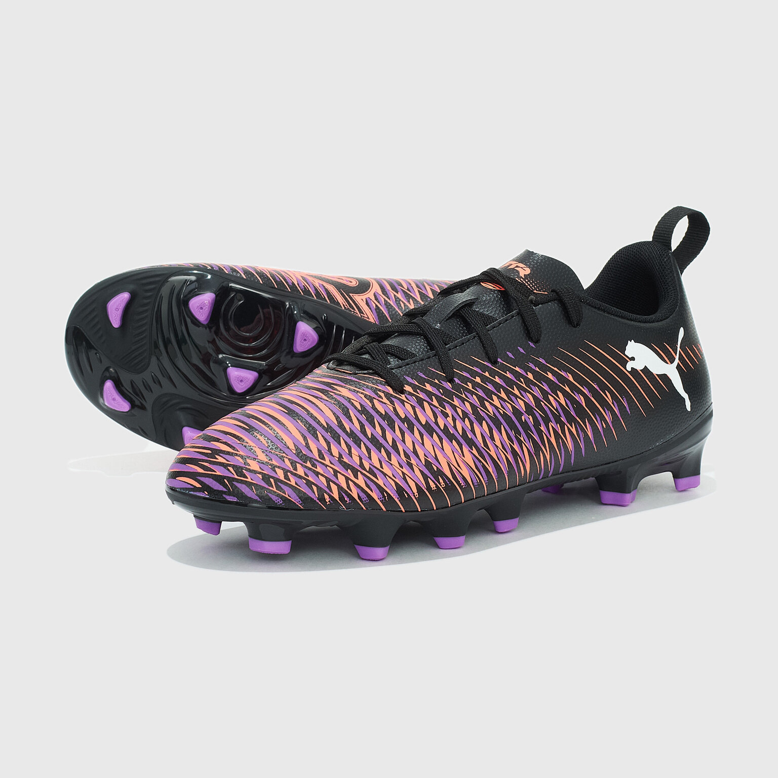 Бутсы PUMA, размер 3.5 UK, фиолетовый/черный