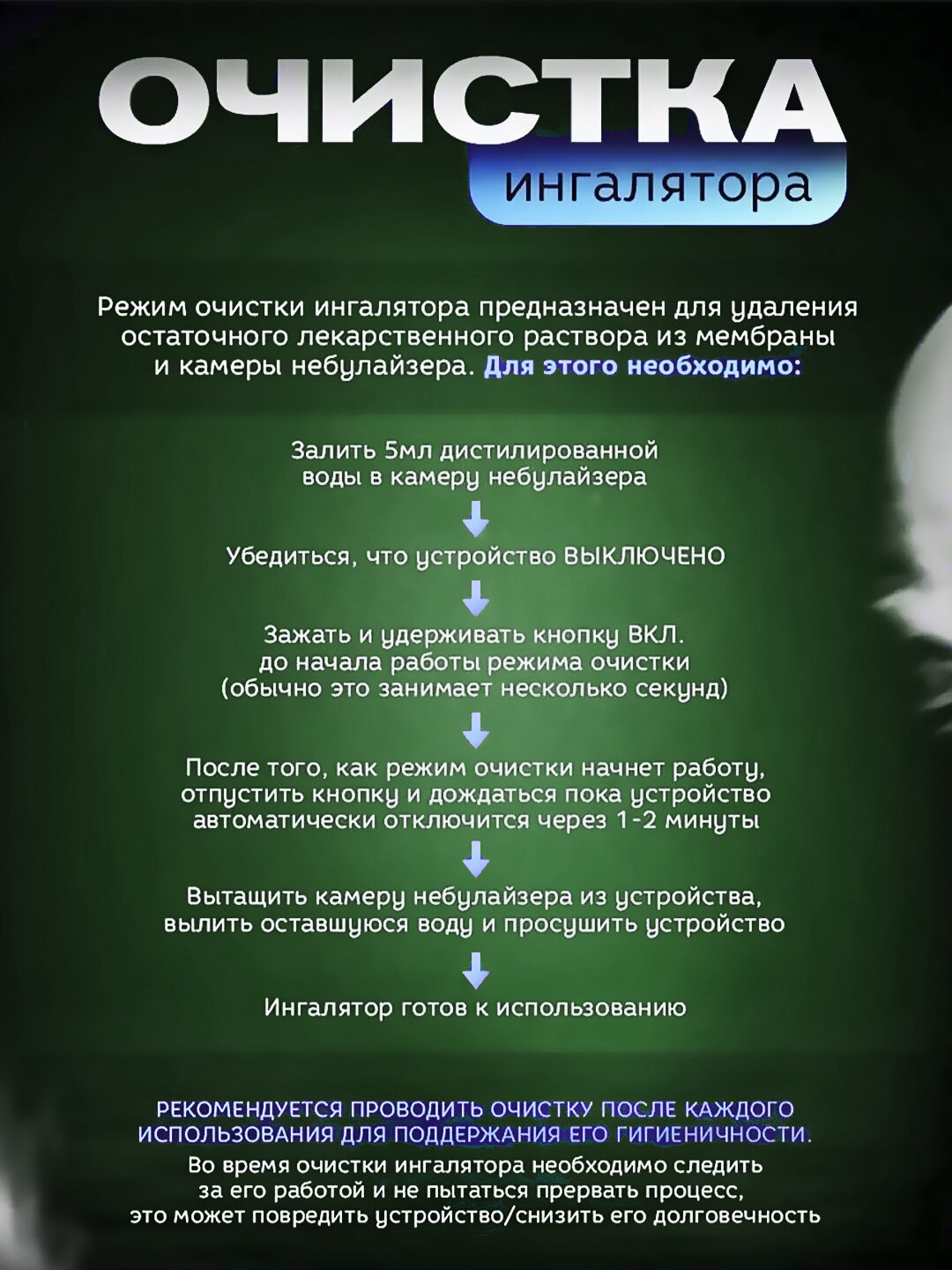 Ингалятор, Портативный небулайзер, ручной, бесшумный для взрослых и детей — фото 1