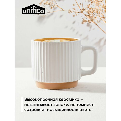 фото Набор кружек для чая и кофе 2 шт. 240 мл. из белой керамики unifico como bianca