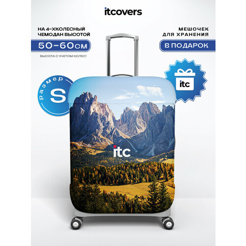 фото Чехол для чемодана itcovers, 3 л, размер s, зеленый, синий, серый