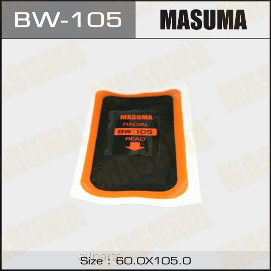 MASUMA BW-105 Заплатки боковых порезов 62х105mm. 1 слой корда