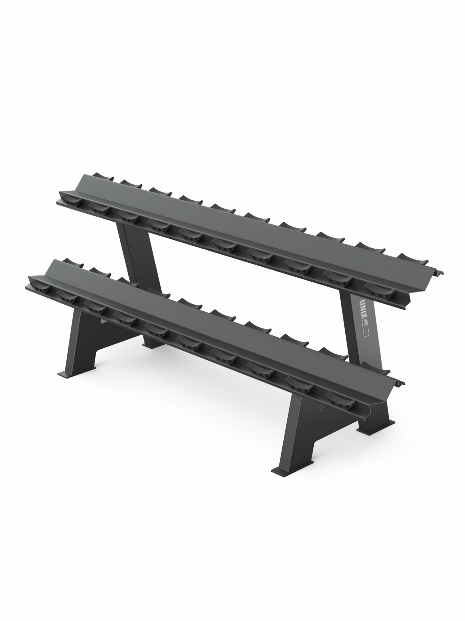 Стойка для гантелей UNIX Fit 10 Про / 10 Pro, максимальная нагрузка 500 кг, черная