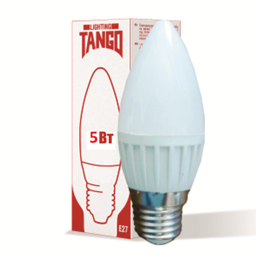 Лампа TANGO LED свеча 5W E27 3000K (N) 220V