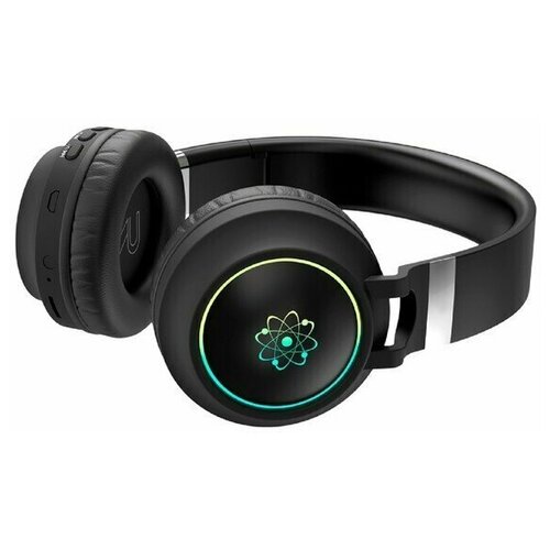 Наушники TFN Atom беспроводные накладные микрофон FM microSD 300мАч подсветка черные 232900₽