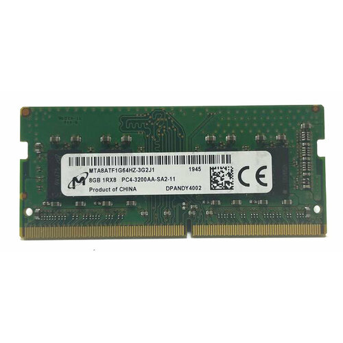 Оперативная память DDR4 8Gb 3200 Mhz Micron MTA8ATF1G64HZ-3G2J1 PC4-3200AA SoDimm