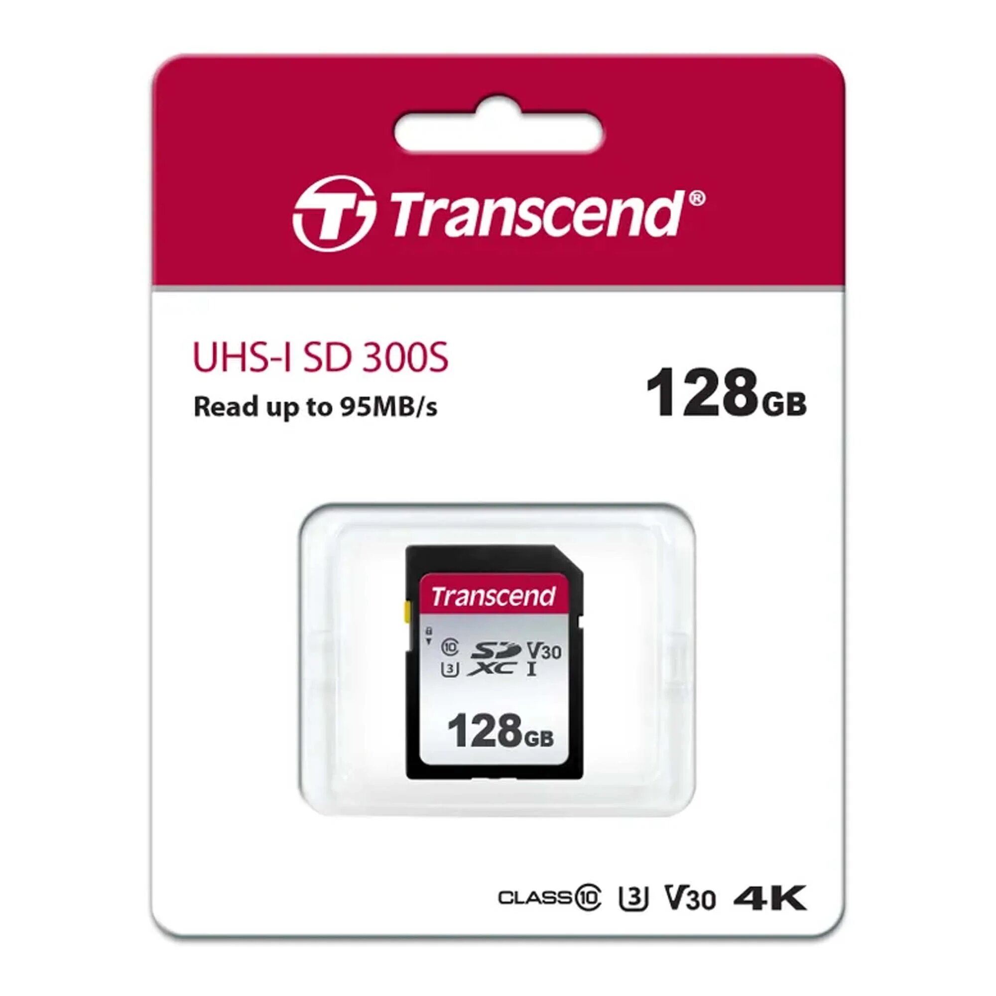 Transcend SDXC 300S 128 Гб UHS-I Class U3 V30 карта памяти