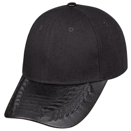 фото Бейсболка классическая / your number / k324 венок на кожаном козырьке / чёрный / (one size)