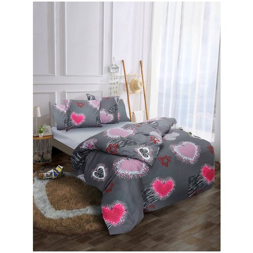 Постельное белье 2 х спальное комплект, поплин, YLILIANO, хлопок 100%, наволочка 70х70