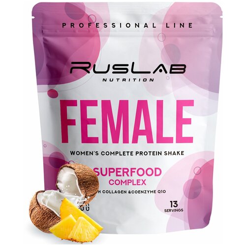 FEMALE-протеин для похудения, белковый коктейль для девушек (416 гр), вкус пина колада multi protein многокомпонентный протеин белковый коктейль для похудения 416 гр вкус пина колада