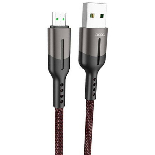 Кабель USB MicroUSB Hoco U68 (1,2 m/4A) <черный> разделитель автомобильный deppa car charger 2 4a d 11283 кабель microusb 1 2m 12 24v 2usb 5v 2 4a черный