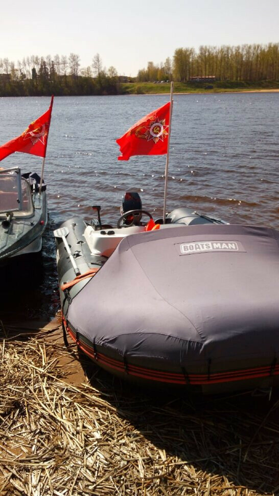 Тент носовой без стекла для надувных лодок BoatsMan BT400SK серый