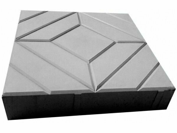 Форма для тротуарной плитки Квадрат Ромб (25х25х6 см)Комплект 5 штук
