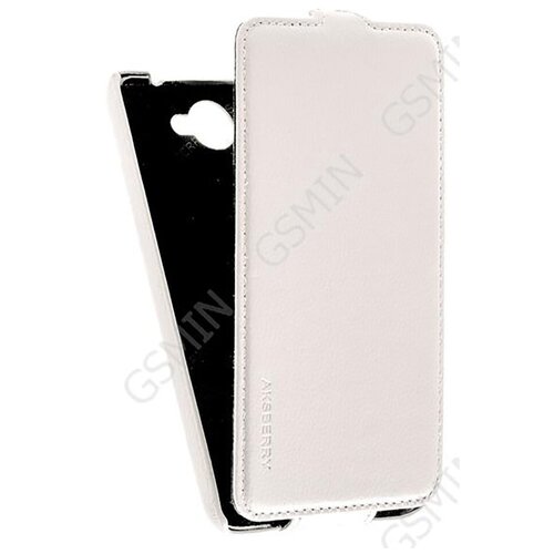 Кожаный чехол для Lenovo S939 Aksberry Protective Flip Case (Белый)