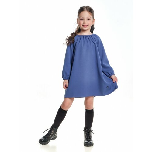 Платье Mini Maxi, размер 98, синий, серый платье mini maxi размер 98 горчичный серый