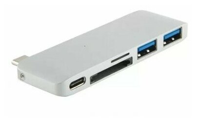 Разветвитель USB Barn &Hollis Type-C 5 in 1 для MacBook Silver