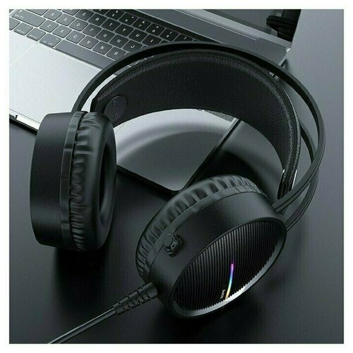 Наушники Hoco W100 игровые полноразмерные микрофон USB 35мм 12 м черные 199000₽