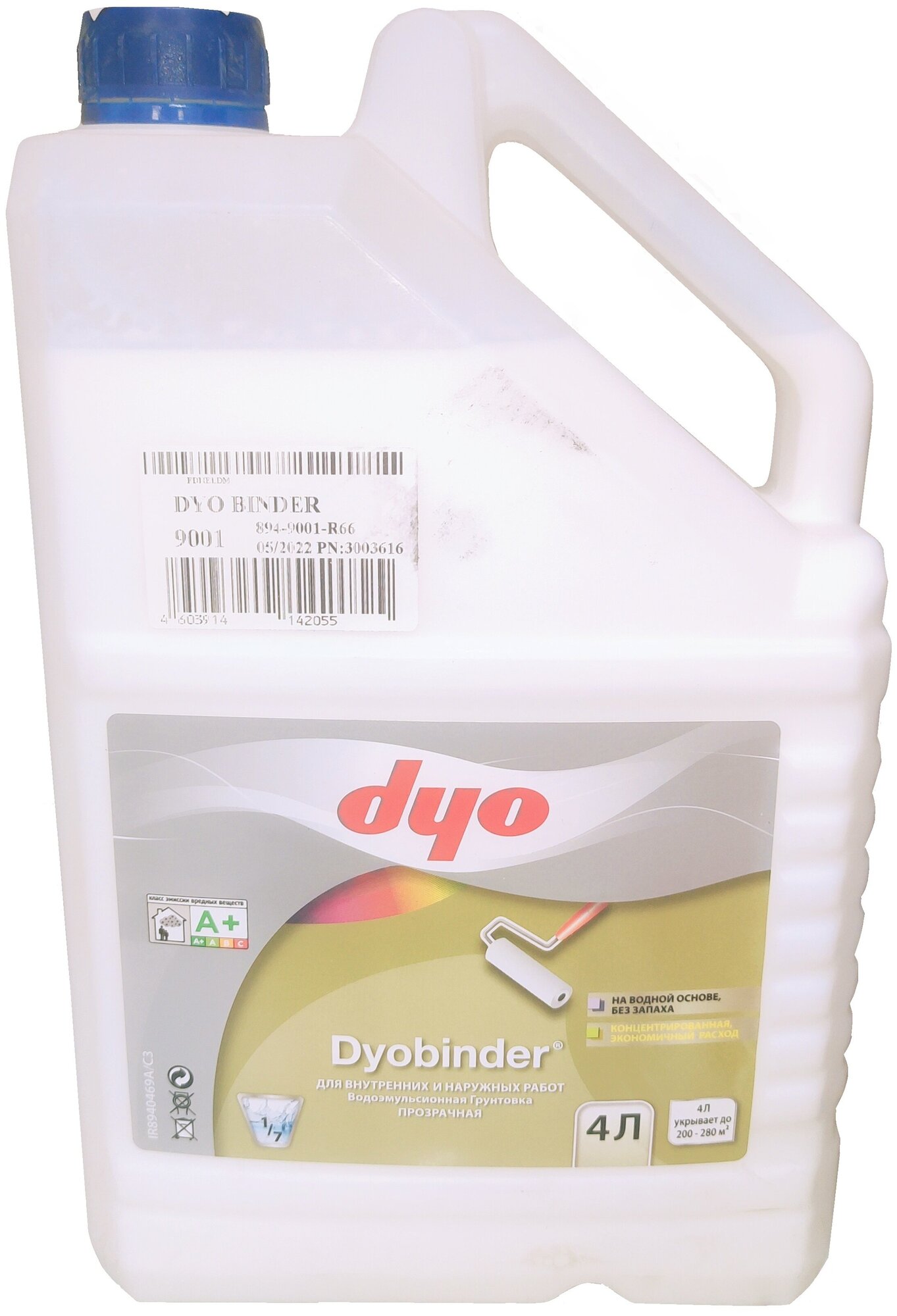 Грунт-концентрат 1:7 прозрачный DYOBINDER 4л "Dyo"