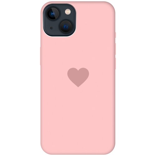 Силиконовый чехол на Apple iPhone 13 Mini / Эпл Айфон 13 мини с рисунком Heart Soft Touch розовый силиконовый чехол на apple iphone 13 mini эпл айфон 13 мини с рисунком limited edition soft touch розовый