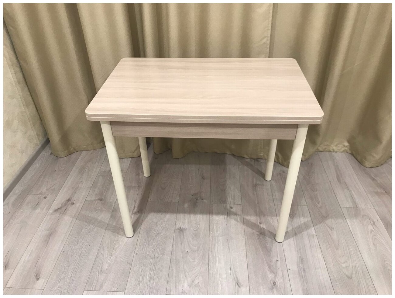 фото Стол обеденный раздвижной 90 см на 60(120) см ясень шимо светлый