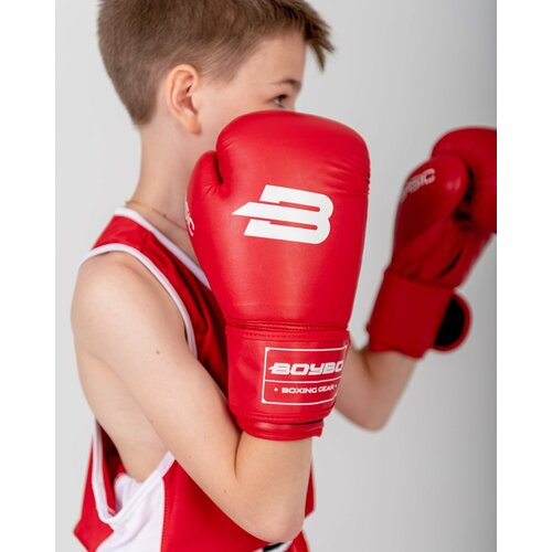 Боксерские перчатки Basic для бокса 4 OZ красный боксерские перчатки basic для бокса 4 oz белый красный 5 красный красный 4 oz унций