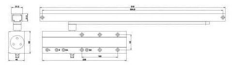 Doorlock Доводчик Dl300s BC size 3-5 со скользящей тягой черный с функцией Hold Open 75558 . - фотография № 13