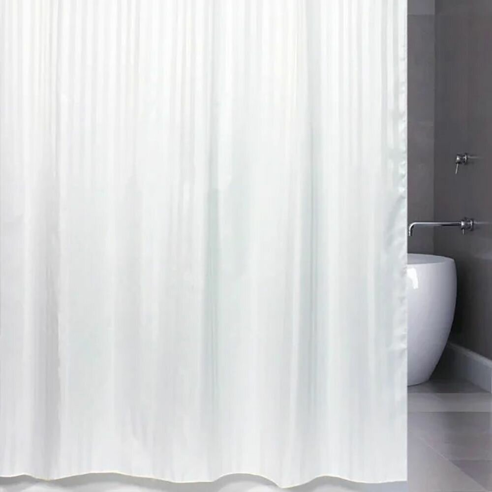 Штора для ванной 200х240 см текстиль белая