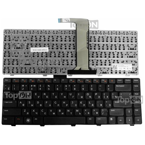 Клавиатура для ноутбука Dell Inspiron N5050 5520 3520 5040 Series Плоский Enter Черная с черной рамкой PN NSK-DX0SW 86400₽