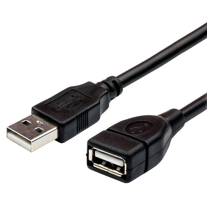 Удлинитель USB, экранированный, 1,5м цвет черный