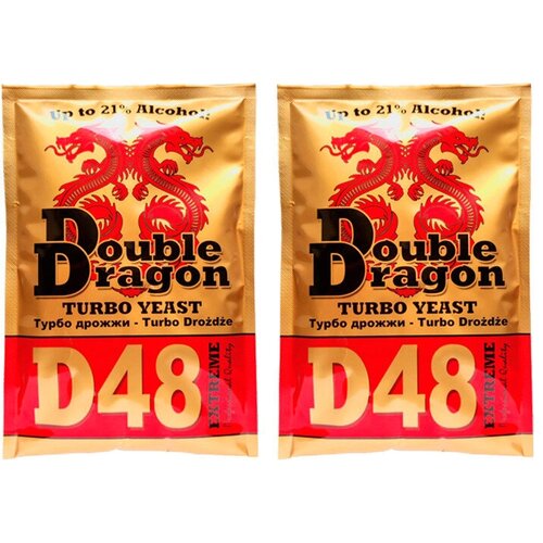 Дрожжи спиртовые турбо Double Dragon D48, 132 г - 2 шт.